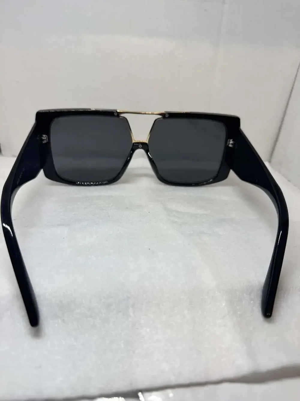 Marc Louis M6151 Oversized Square Sunglasses with Gold Tone Double Bridge